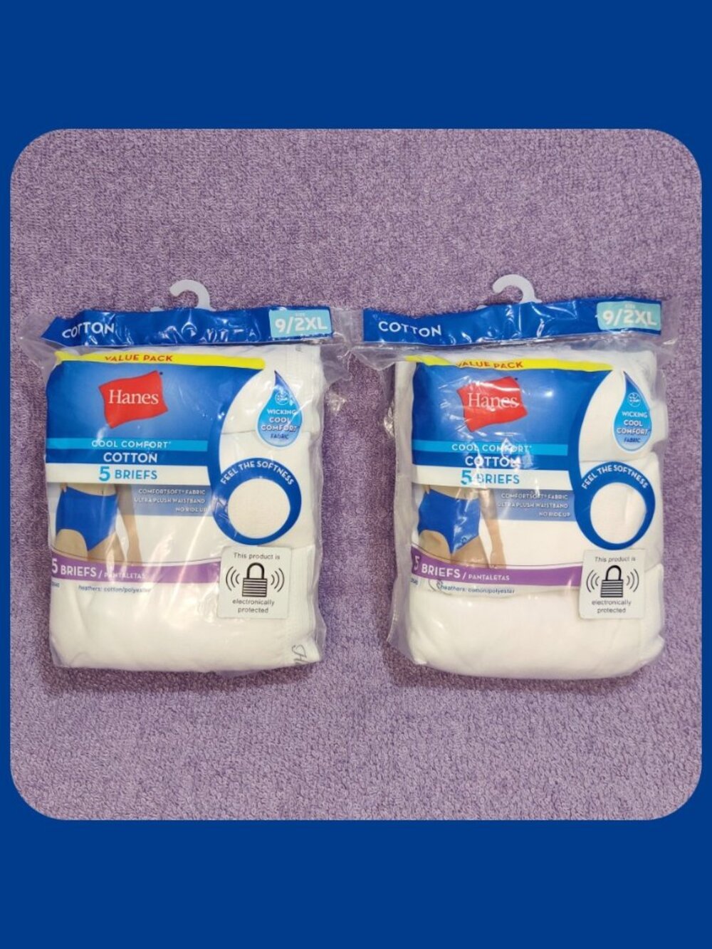 10 Pairs Hanes Cool Comfort Cotton Briefs / Panties - White - Women's 9 / 2XL